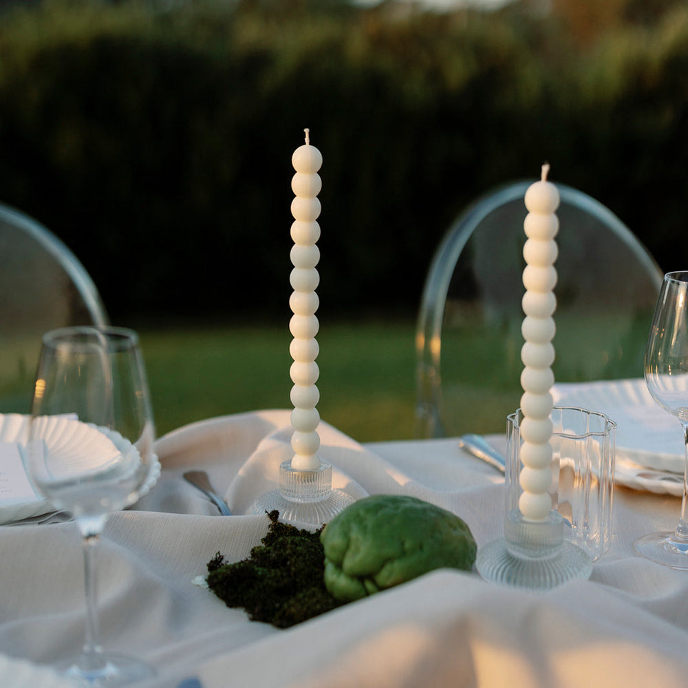 Bubble Bea Tapered Candle